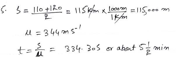 Douglas Quadling Mechanics 1 
Exercise 1A Q5