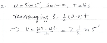 Douglas Quadling Mechanics 1 
Exercise 1B Q2