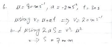 Douglas Quadling Mechanics 1 
Exercise 1B Q6