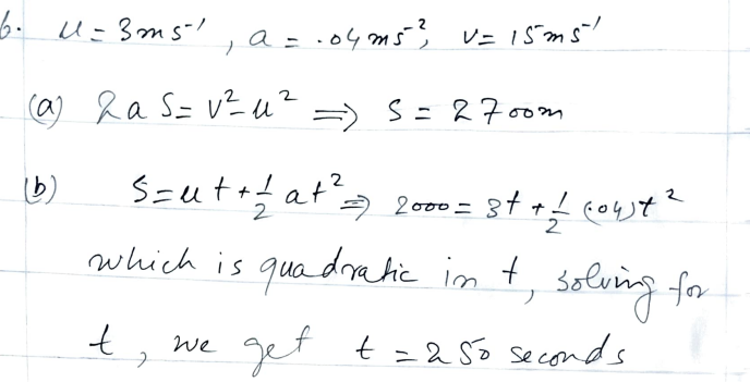 Douglas Quadling Mechanics1 Exercise1C Q6