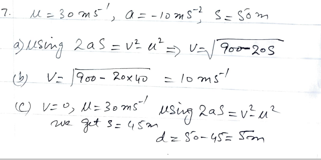 Douglas Quadling Mechanics1 Exercise1C Q7