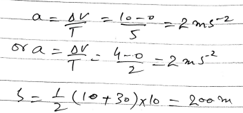 The figure shows the (t,v) graph for the motion of a cyclist; the graph consists of three straight line segments.