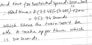 Douglas Quadling Mechanics1 Miscellaneous Exercise1 Q10(c)